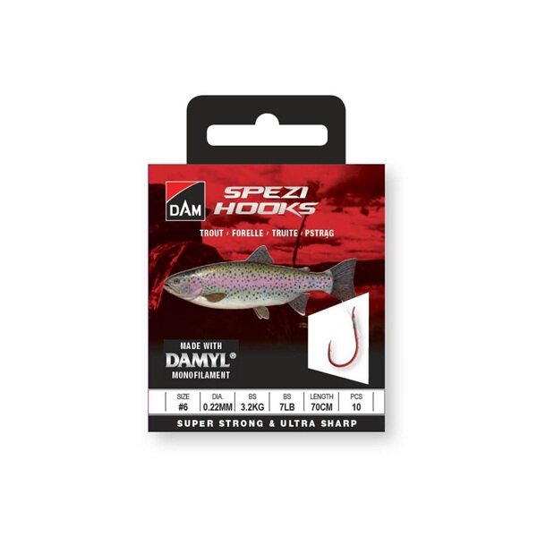DAM Spezi Trout Red #6 0.22mm 3.2kg 70cm