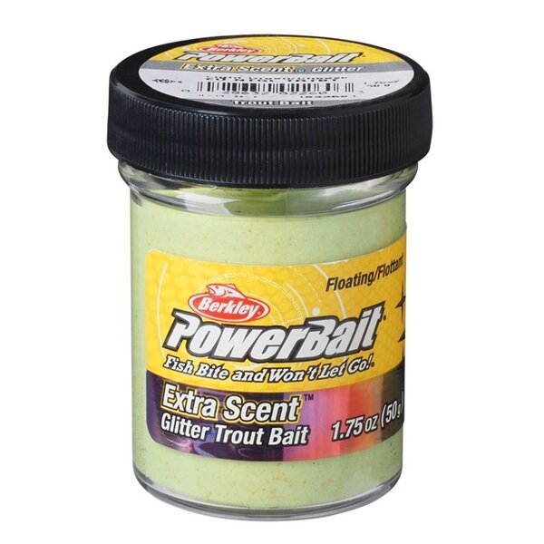 Berkley PowerBait® Forellenteig GARLIC SUNSHINE YELLOW GLITTER floating
