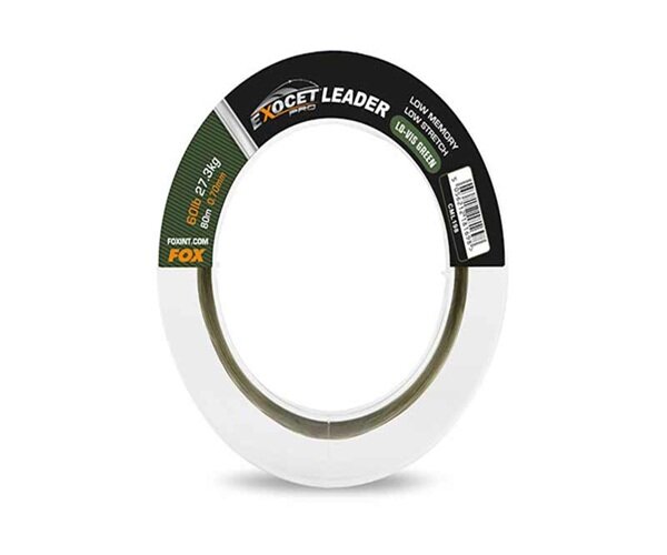 Fox Exocet Pro Low Vis Green Leader 80m 60lb 27,3kg 0,70mm