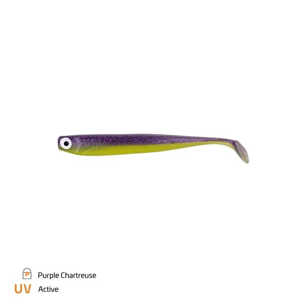 Zeck Zander Gummi 12cm Purple Chartreuse (UV) | 3 pcs