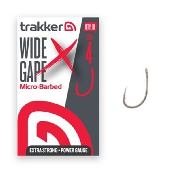 Trakker Wide Gape XS Hooks Micro Barbed Size 4