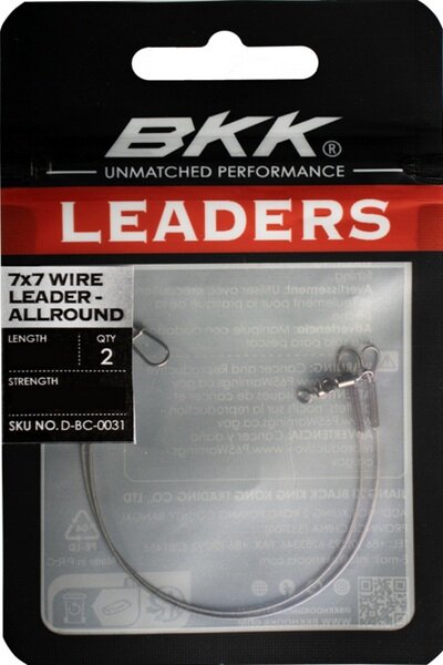 BKK 7x7 Wire Leader Allround Duolock Snap 15cm 12kg