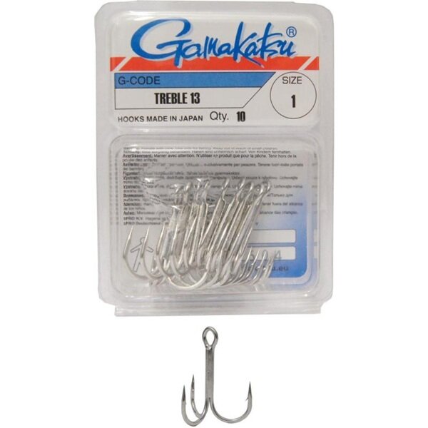 Gamakatsu Drillinge Treble 13 Gr. 8
