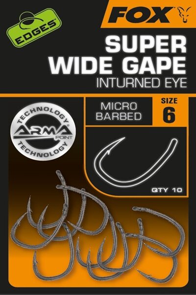 Fox Edges Super Wide Gape Inturned Eye  Gr.4