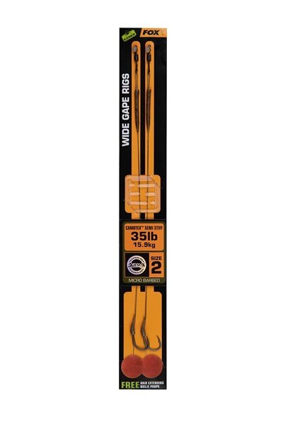 Fox Ready Rig Wide Gape Camotex Semi Stiff Gr.6 20lb