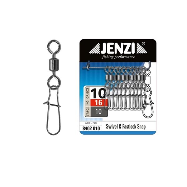 Jenzi Fastlip Karabiner-Wirbel Gr.10