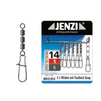 Jenzi 3 Roll Snap Gr.14