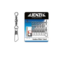 Jenzi Nickel Karabiiner-Wirbel / Swivel Gr.10
