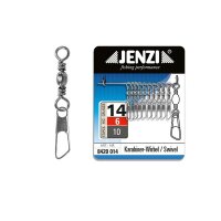 Jenzi Nickel Karabiner-Wirbel / Swivel Gr. 14