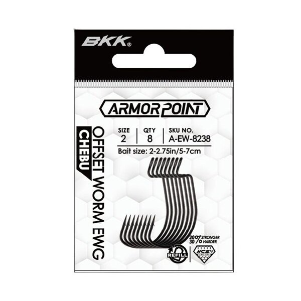 BKK Armorpoint Offset Worm EWG Chebu 7Stk. #1/0
