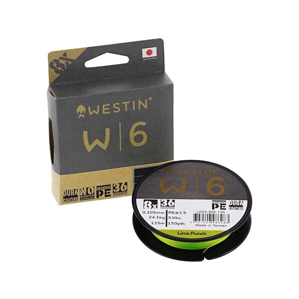 Westin W6 8-Braid 135m 0,148mm 6,8kg Lime Punch