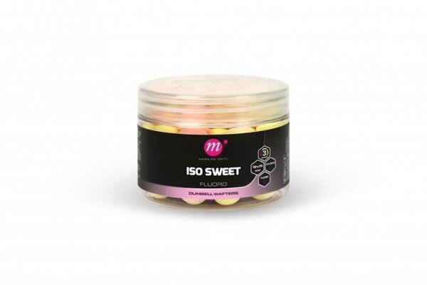 Mainline ISO Sweet Fluoro Dumbell Wafters Pink, Yellow, White 12 x 15mm