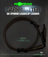 Korda Dark Matter Leader QC Hybrid Clip 100cm 40lb Weed