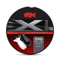 Spomb X Pro Braid Grey 8+1 300m 0,18mm 24lbs