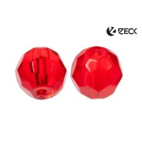 Zeck Faceted Glass Bead 8mm | Red | 10 Pcs
